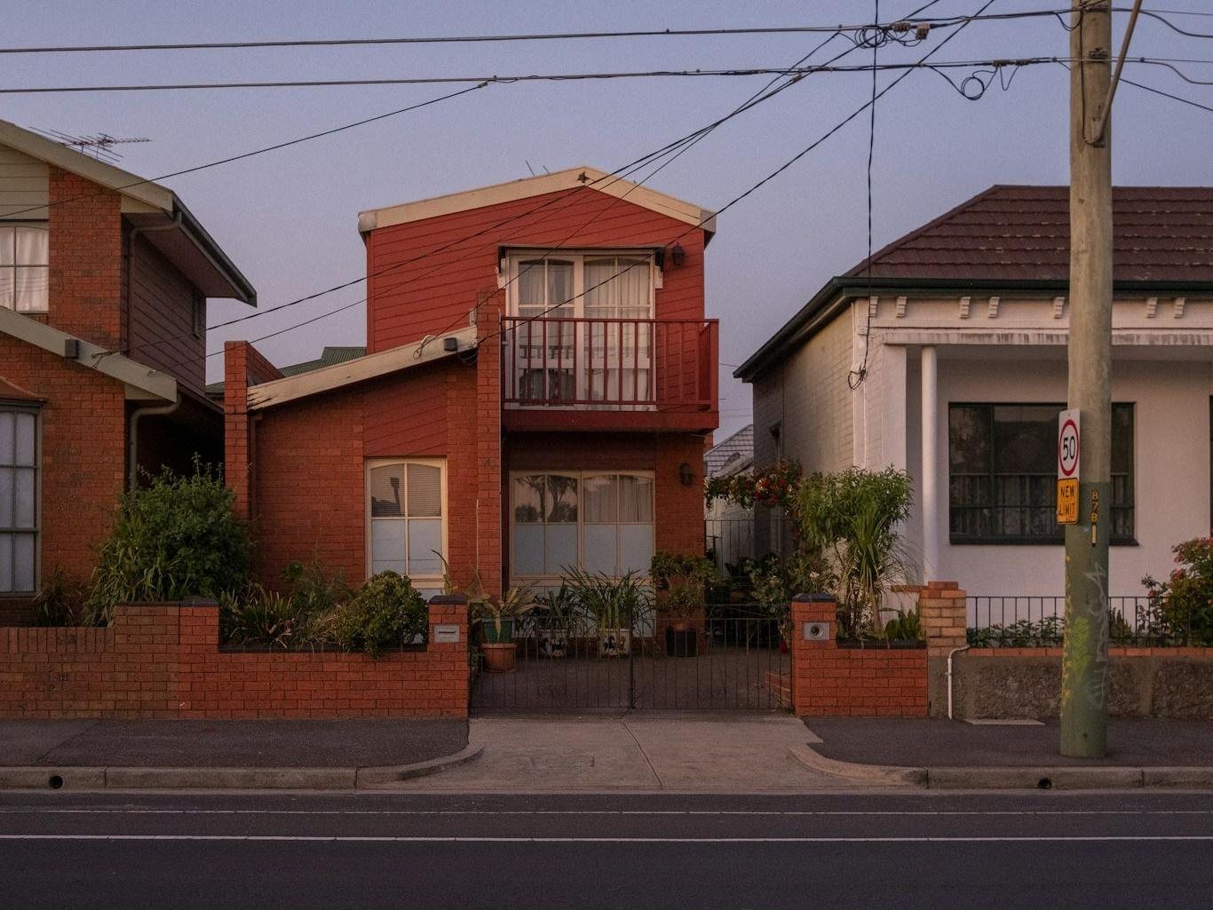 Brick homes on a street in Blacktown